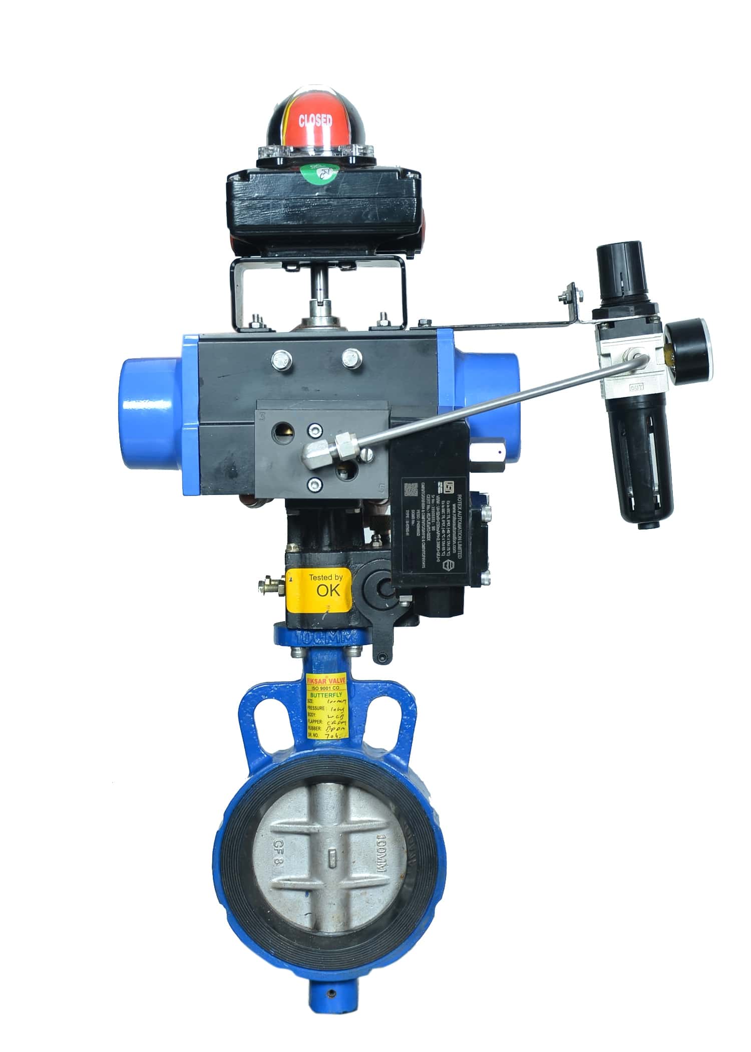 butterfly-valve-100mm, Double Offset Disc Butterfly Valve